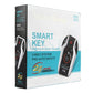 Smart key motorcycle alarm system box packaging with illustrated two-way remote fobs