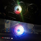 Portable car vent fan with multi-color LED ring and circular fan blades