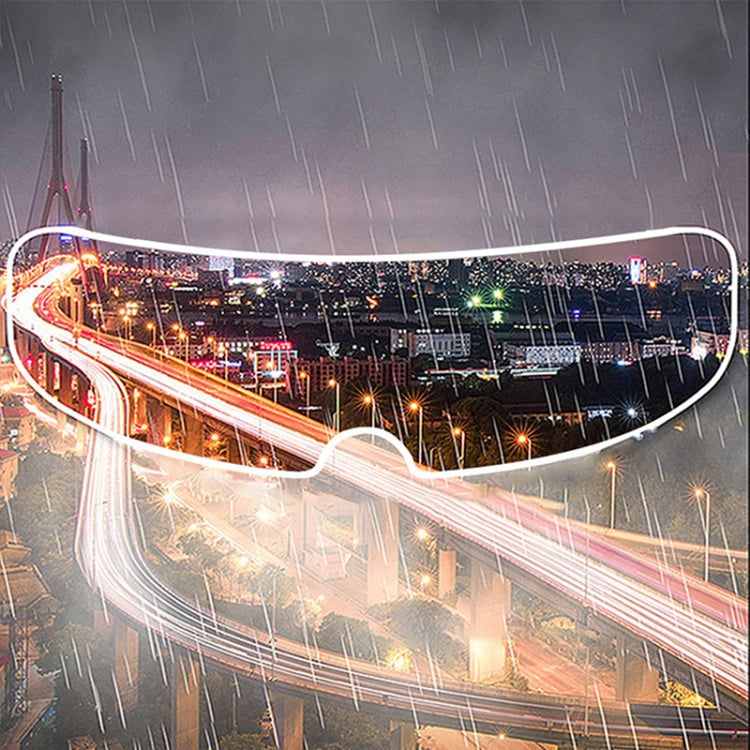Curved transparent anti-fog visor film strip for motorcycle helmet shield