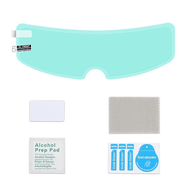 Motorcycle visor anti-fog film kit: mint shield film and included prep items