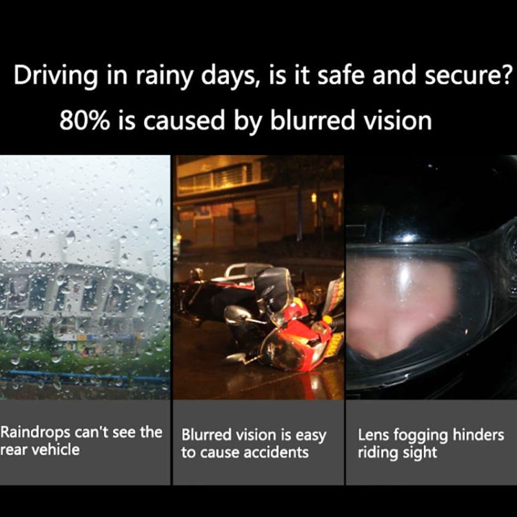 Motorcycle visor anti-fog film concept showing clearer view through shield