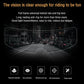 Helmet rain and fog lens anti-fog film promotional graphic with icons