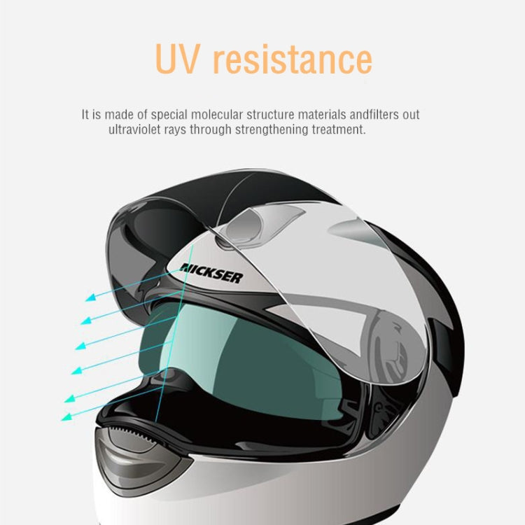 Helmet anti-fog visor film illustration on helmet with UV resistance theme