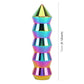 Iridescent long cone gear shift knob, 5.12 in tall (13 cm)