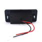 Black mounting backplate for dual-USB car charger with red and black wire leads