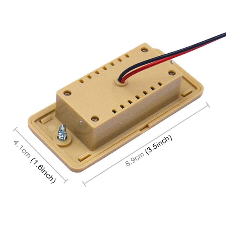 Beige rectangular mounting bracket for dual-USB car charger with wiring terminal