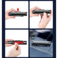 Metal parking number roller card usage, hand sets digits and closes cover