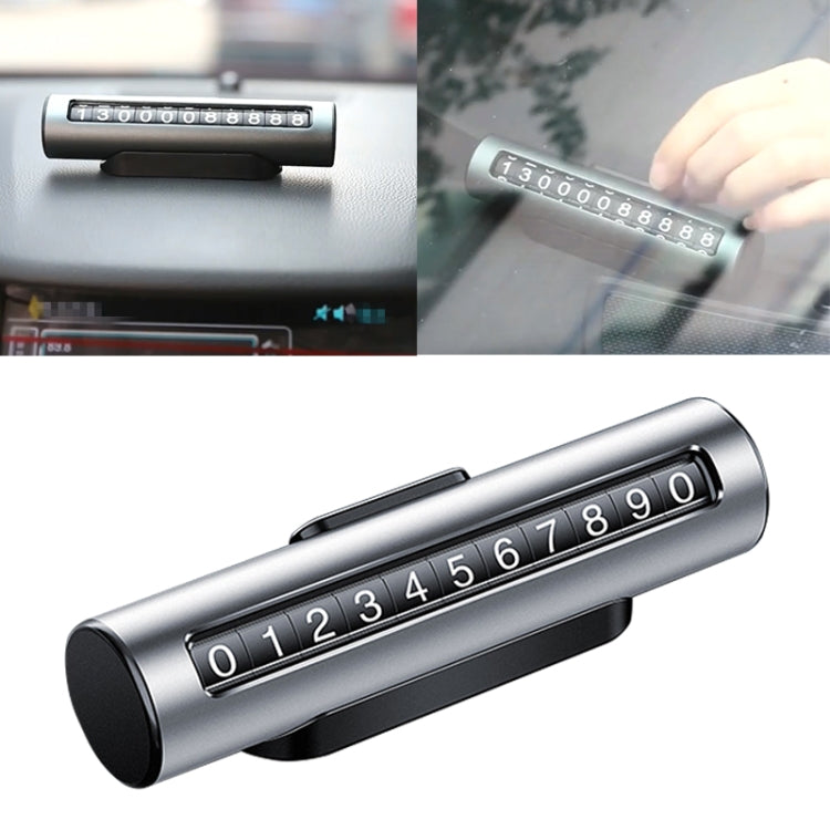 Car metal parking number roller card with red numeric display, 0–9