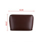Rectangular front-seat hanging storage bag, dark brown leather-look fabric