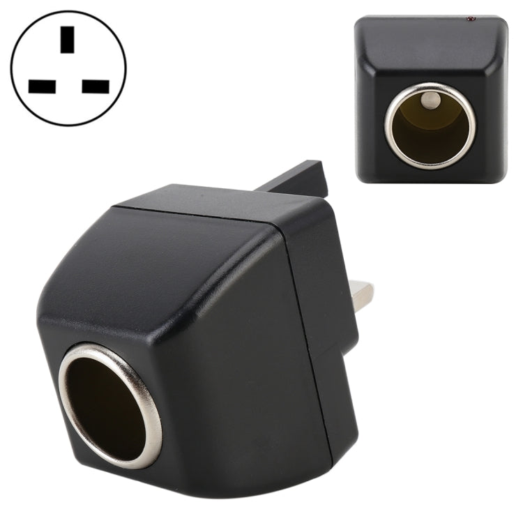 Black vehicle cigarette lighter charger adapter with round socket