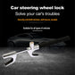 Adjustable telescopic U-shaped steering wheel lock with black handle, anti-theft clamp