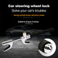 Car steering wheel lock with safety hammer and round security dial, telescopic U-bar