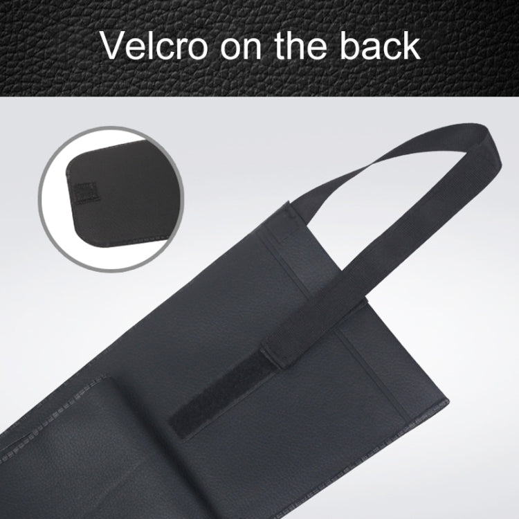 Black umbrella storage bag with back Velcro closure and carry strap