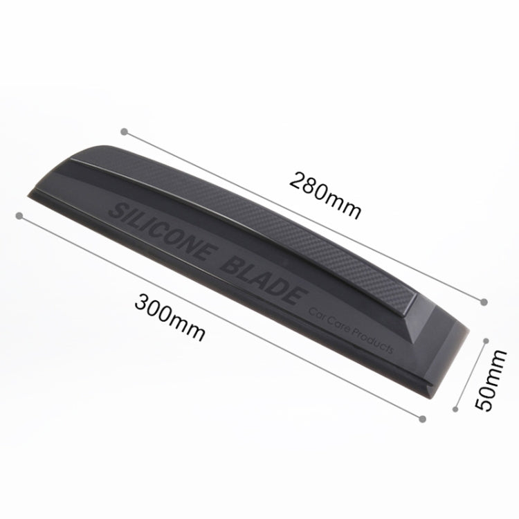 I-shaped silicone scraper, 280mm x 50mm, textured dark blade