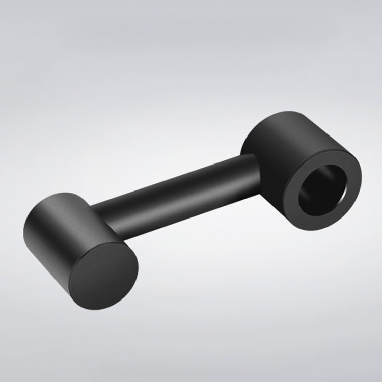 Black car seat hook organizer bar with rounded end holders and open ports