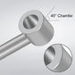 Silver car seat hook organizer with chamfered circular opening and end cap