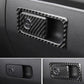 Carbon fiber front seat storage handle trim sticker, rectangular frame installed on dashboard