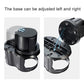 Adjustable left-right car cup holder base with carbon-fiber side grips