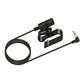 Car microphone cable with clamp mount and 3.5mm audio plug, black, 4m