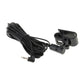 Car microphone cable with clip mount, long cord, and 3.5mm plug, black