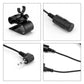Car microphone kit detail views: mic head, bracket, and 3.5mm plug