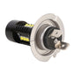 H7 LED fog bulb with silver circular mount and black housing, showing yellow LED chips