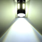H7 LED fog bulbs emitting a bright white light beam from the lamp housing