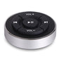 Compact car Bluetooth steering-wheel remote, black buttons with VOL+ / VOL- and skip arrows