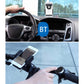 Car interior setup with mounted Bluetooth remote and smartphone showing audio playback