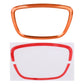 Orange steering wheel ring trim sticker with red template backing