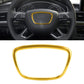Gold steering wheel ring cover trim sticker with oval border