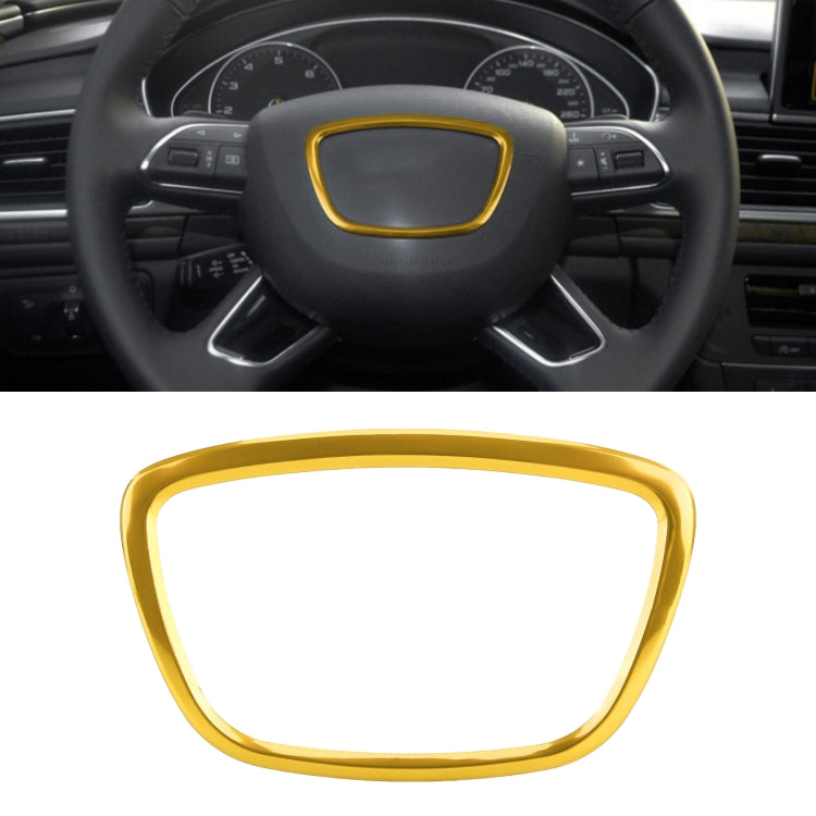 Gold steering wheel ring cover trim sticker with oval border