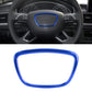 Blue steering wheel ring cover trim sticker with oval border