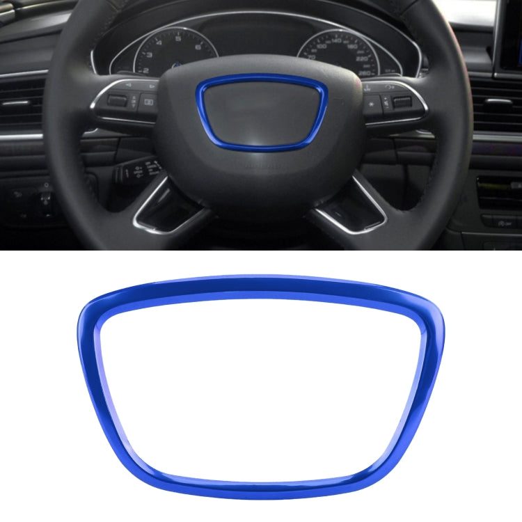 Blue steering wheel ring cover trim sticker with oval border