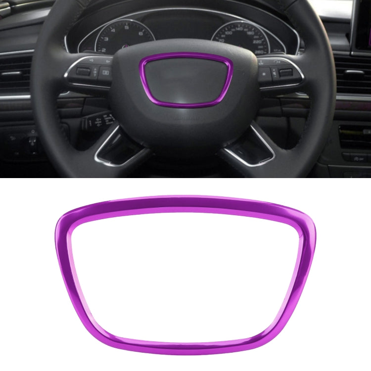 Purple steering wheel ring cover trim sticker with oval border