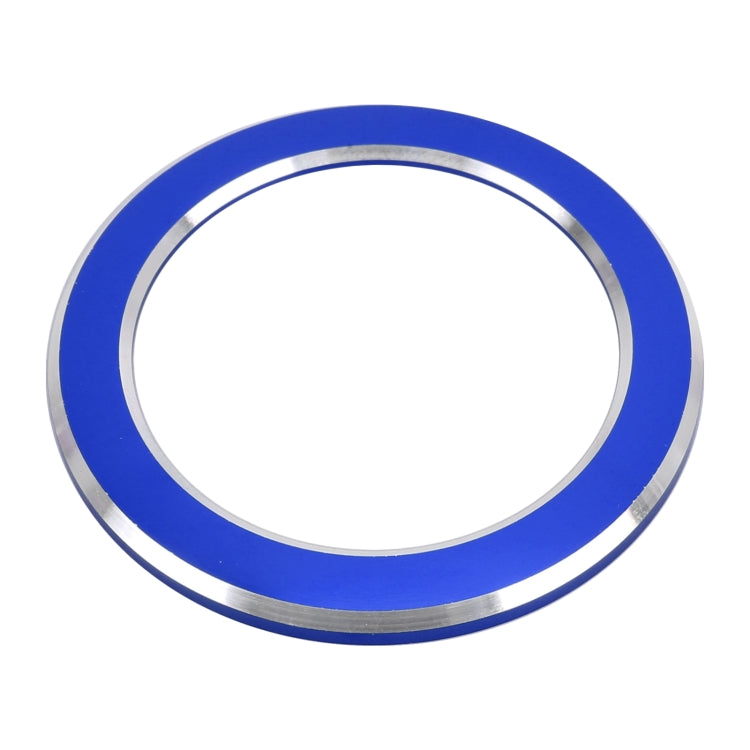Blue circular metal ring for Renault start/stop button, chrome inner border