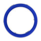 Blue circular metal ring with chrome trim for Renault start/stop button