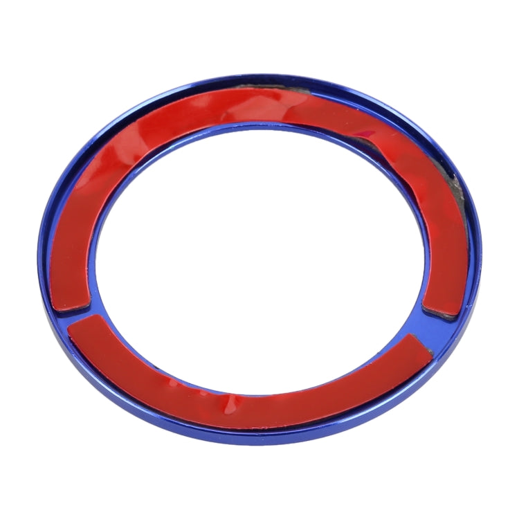 Red circular metal ring with chrome inner trim for Renault start/stop button