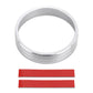 Car AC knob bezel rings, silver metal double-layer trim