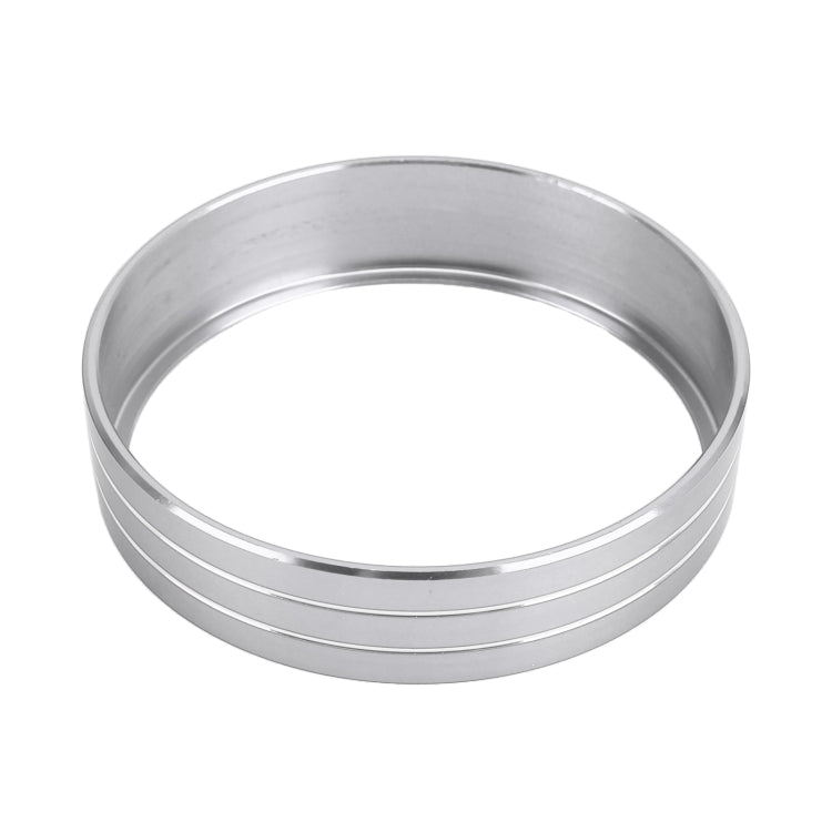Car AC knob bezel ring, silver metal trim band
