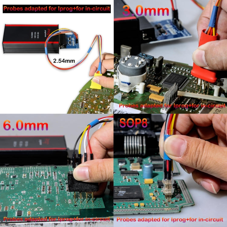 Probe adapters with 6.0mm and 3.0mm leads and SOP8 connector