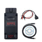 V21 OBD2 diagnostic interface with CD, multi-wire harness, and power cable