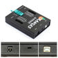 Top view programming device main unit with teal terminal block and USB port cutout