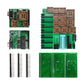 UPA V1.3 ECU programmer PCB set with stacked socket boards, pin headers, green base board