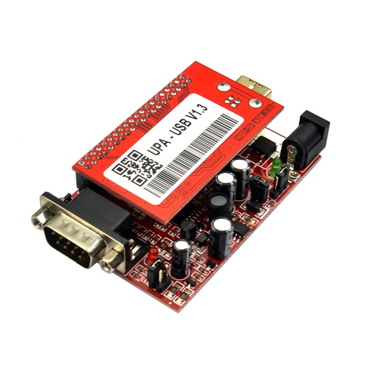 UPA V1.3 USB programmer ECU chip board with red PCB and USB connectors