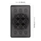 Square LED car light lens showing 15 circular LED positions, tinted gray