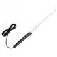 Telescopic FM car antenna with extended silver mast and black cable