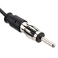 Telescopic FM antenna cable connector with chrome housing and metal pin