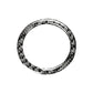 Carbon fiber button ring sticker, black weave pattern, round trim ring