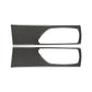 Carbon fiber pattern rear door handle trim sticker pair with two oval cutouts